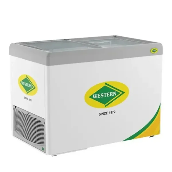 Western 336L Glass Top Freezer, Manual Defrost