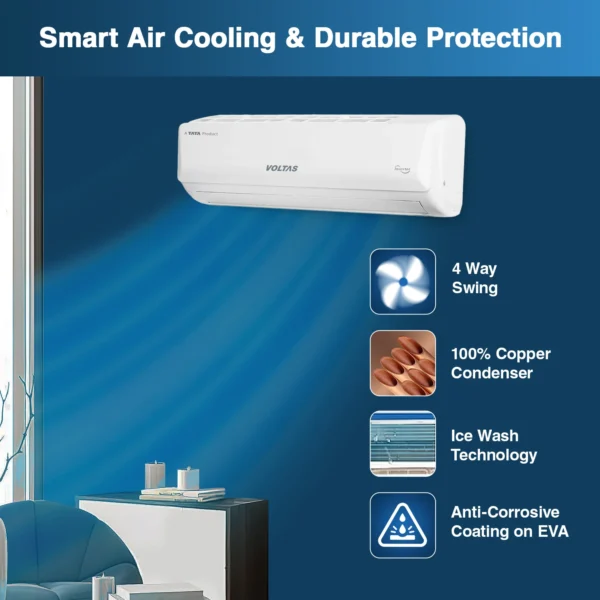 Voltas SmartAir Inverter AC, 1.5 Ton 3 star - 183V Vertis Emerald-1 - Image 6