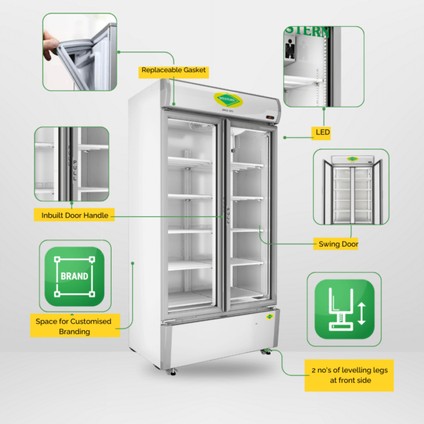 Visi Cooler Double Door SRC950HC-GL - Image 4