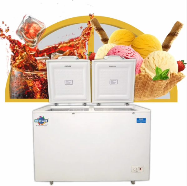 920x1535x757mm Rockwell Combi 500 Dual Compartment Freezer