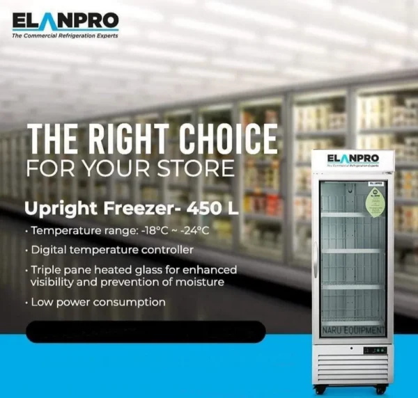 Elanpro Visi Freezer, 27 X 28 X 79 Inchs, Refrigerant Used: R404A