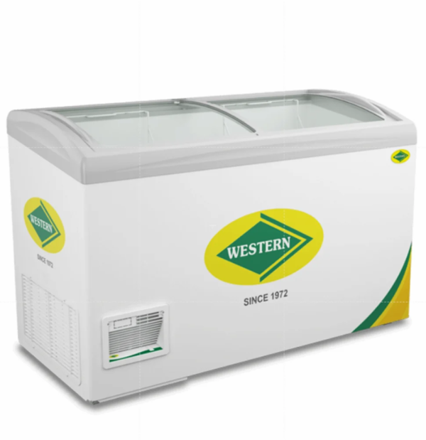 Western Glass Top Deep Freezer - Curved With LED WHF425GC, Capacity: 425 L, -17a Degreec To -22a Degreec